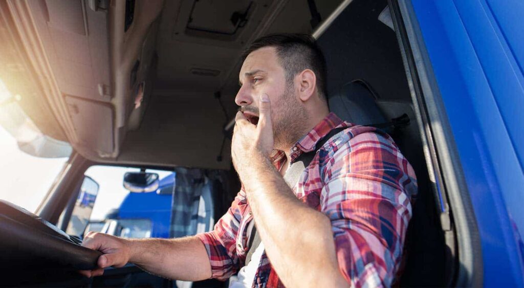 Fatigued truck driver